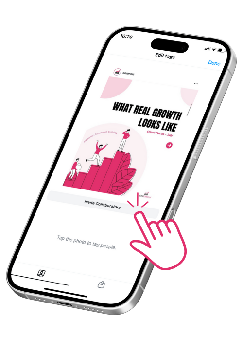 How to start Instagram collaborations for a post.