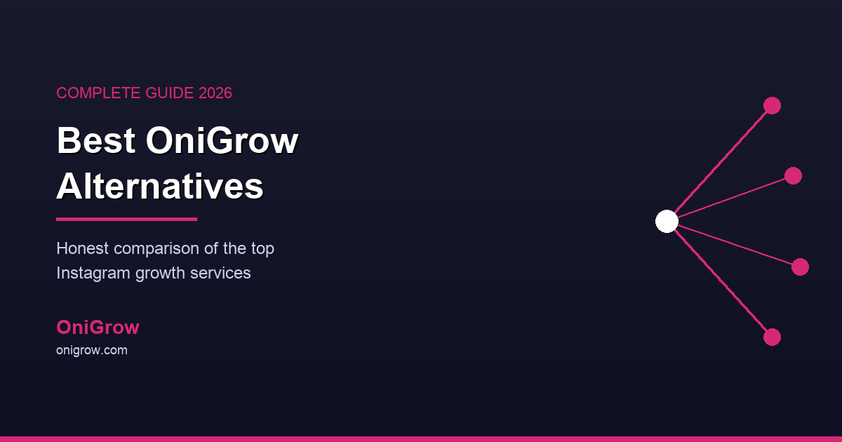 Best OniGrow alternatives for Instagram growth 2026