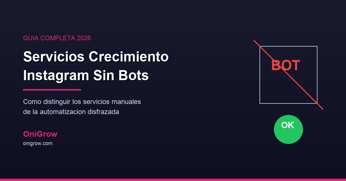 Servicios Crecimiento Instagram Sin Bots - Guia 2026