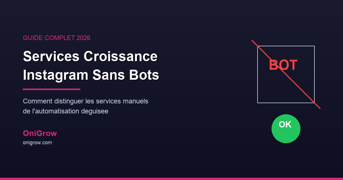 Services Croissance Instagram Sans Bots - Guide 2026