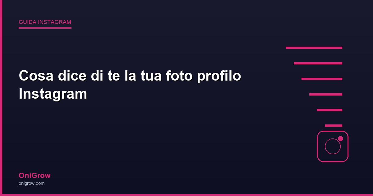 Foto profilo Instagram - OniGrow