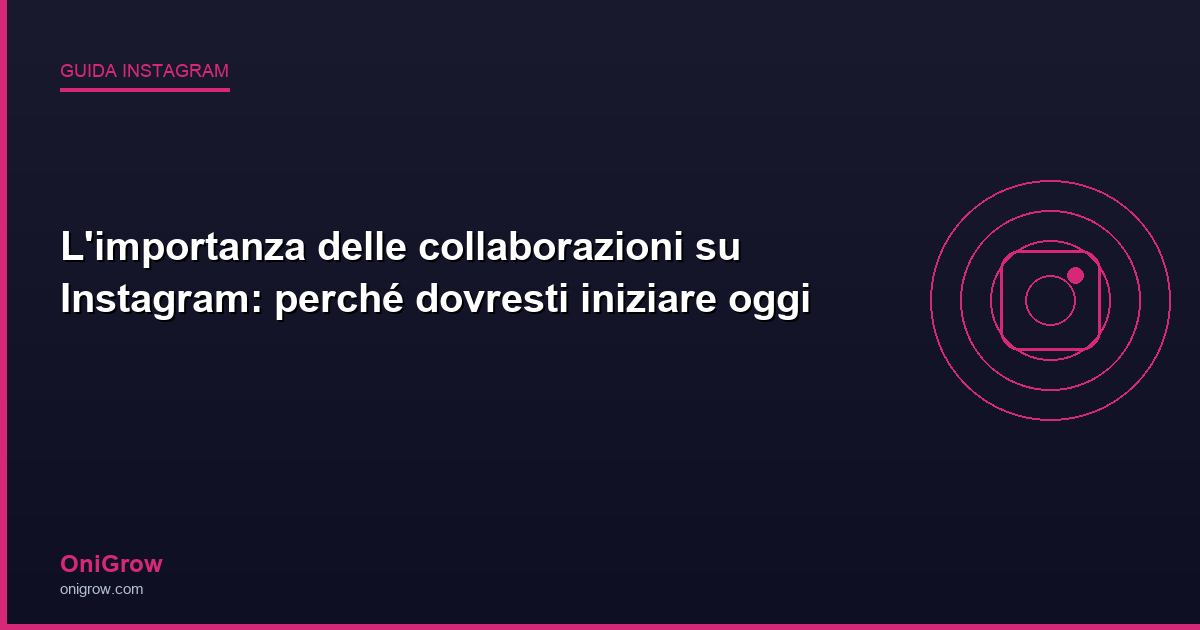 Collaborazioni Instagram - OniGrow
