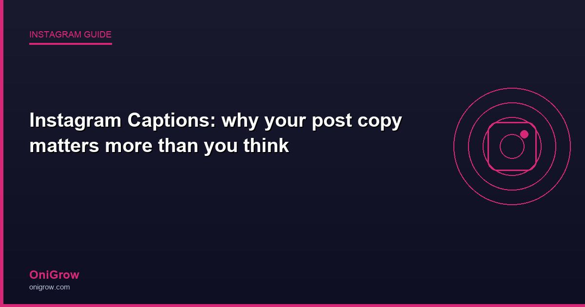 Instagram Captions post copy - OniGrow
