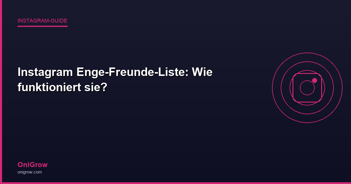 OniGrow Instagram-Guide